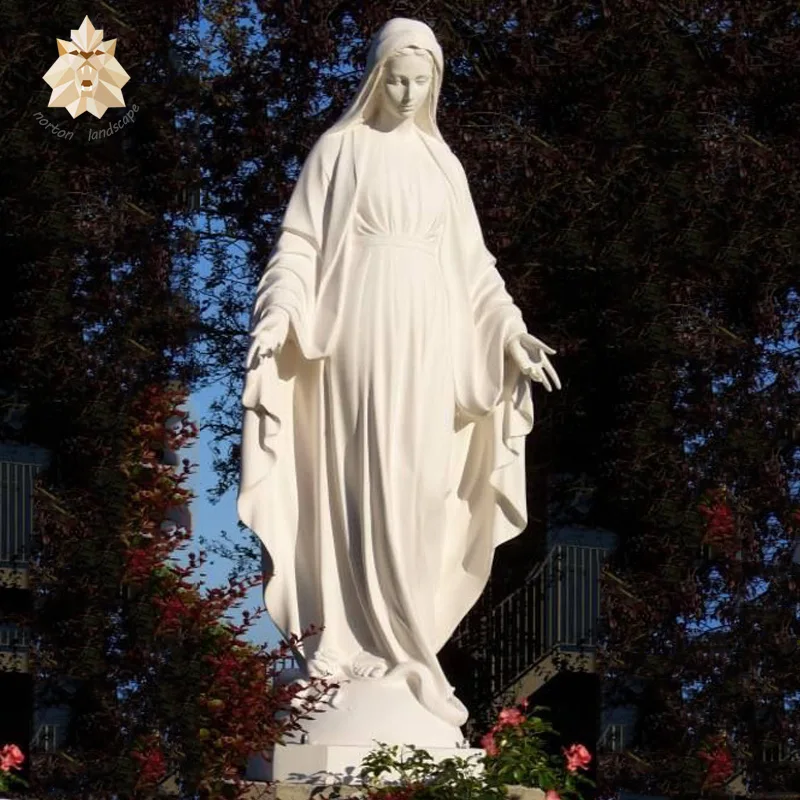 室外花园装饰大理石圣母玛利亚雕像 ntbs