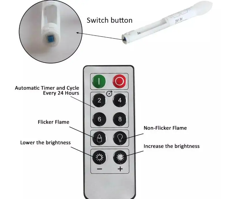 Flameless Candles With Timer Remote Battery Operated Flickering