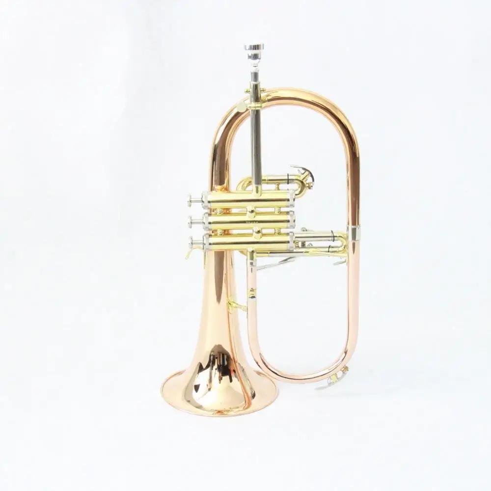 
Good Quality Gold Lacquered cheap Flugelhorn cheap beginner flugelhorn for Sale 