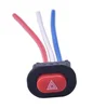 2017 Motorcycle Switch Hazard Light Switch Button Double Flash Warning Emergency Lamp Signal Flasher with 3 Wires Built-in Lock