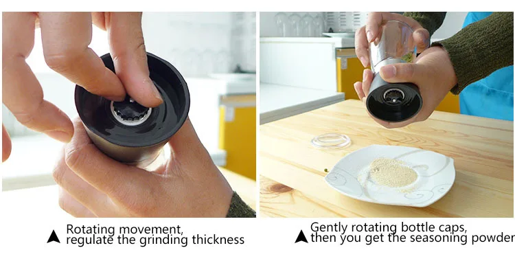 Cocina De Vidrio Manual Abs Pp Molinillo De Pimienta - Buy Molinillo De