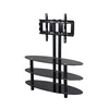 wholesale tempered glass unique design lcd tv stand with cheap price