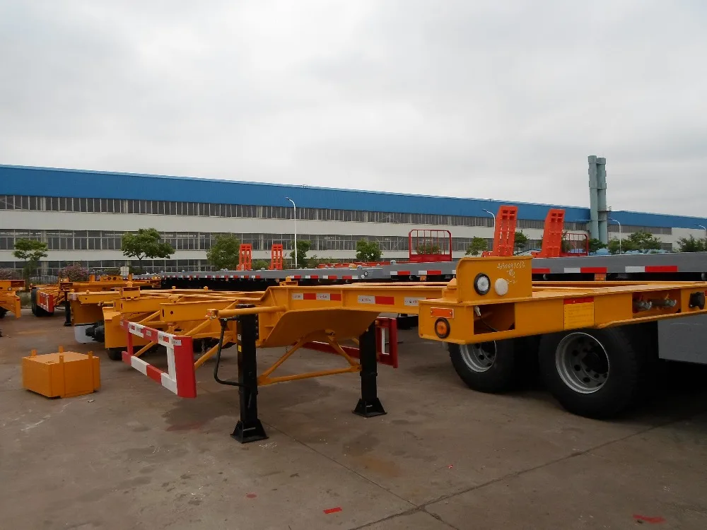 40ft 20ft 3 轴低床集装箱半挂车平车拖车出售