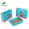 China Yiwu factory logo printed wholesale drawer shape cartoon monkey design baby boy gift box for birthday