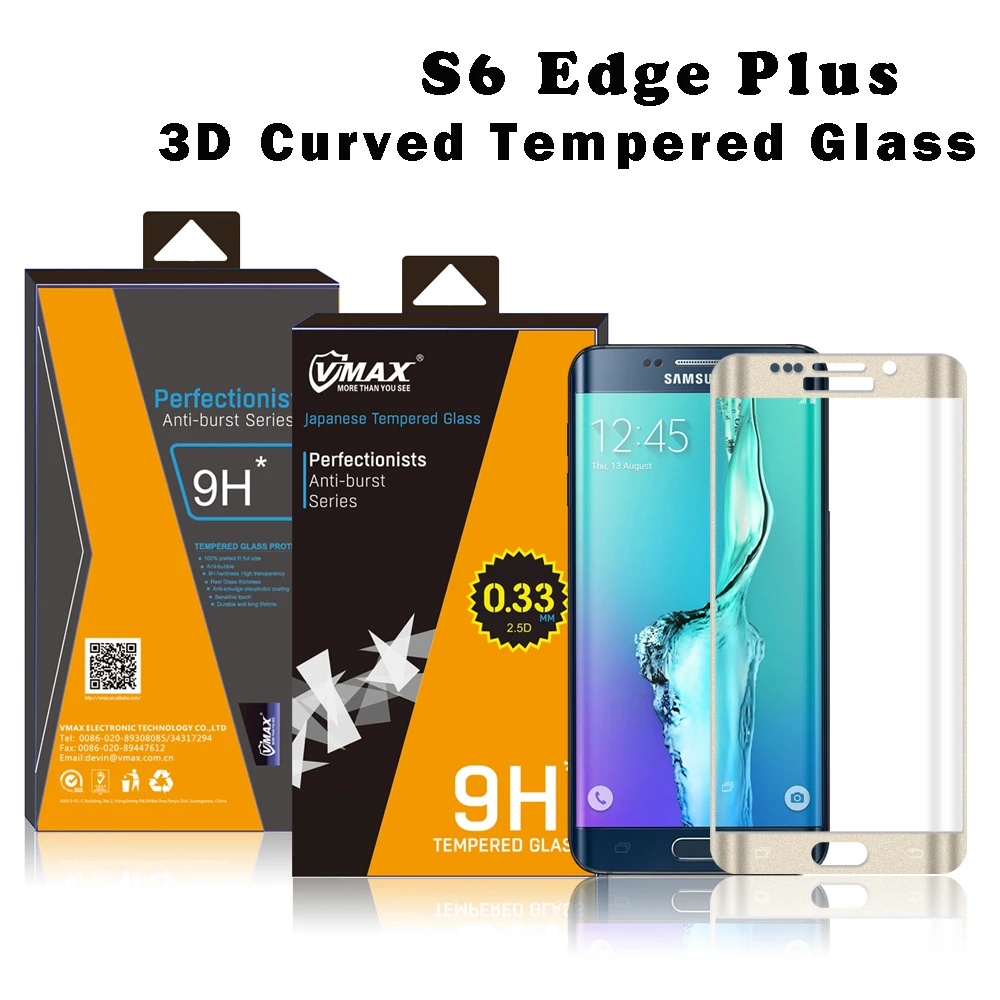 

9 Years Supply anti-smudge 2.5D 9H Mobile/Cell Phone LCD monitor glass tempered screen protector for Samsung galaxy s6 edge plus