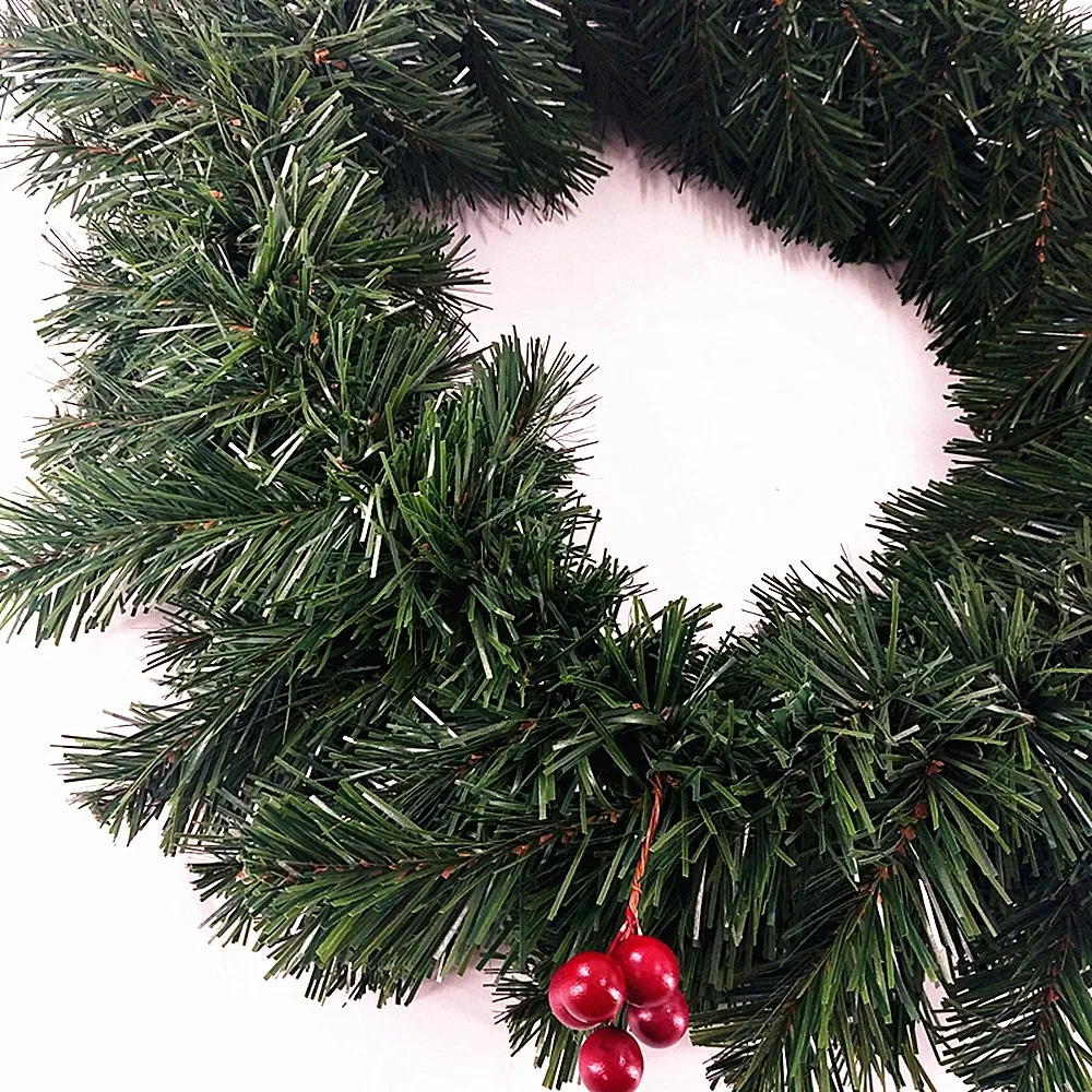 批发圣诞花环装饰柳条花环