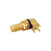 SMA Jack with Female Basket in Bulkhead Right Angle RF Connector with Waterproof O-ring PCB Mount with Post Terminal 4 Stud