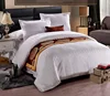 100% cotton 40S 250TC white customized stripe high quality bed sheet hotel bedding set duvet cover set for hotel and resorts