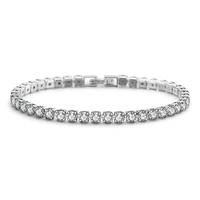 

RAKOL B171 Zircon Cute Tennis Bracelet Chain Wedding Bridal Jewelry CZ Stone Brass Bangle Link Bracelet