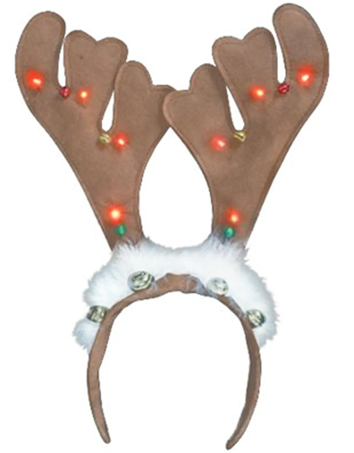 Buy Brown Fur Trim Christmas Flashing Reindeer Antlers Headband Led In Cheap Price On Alibaba Com