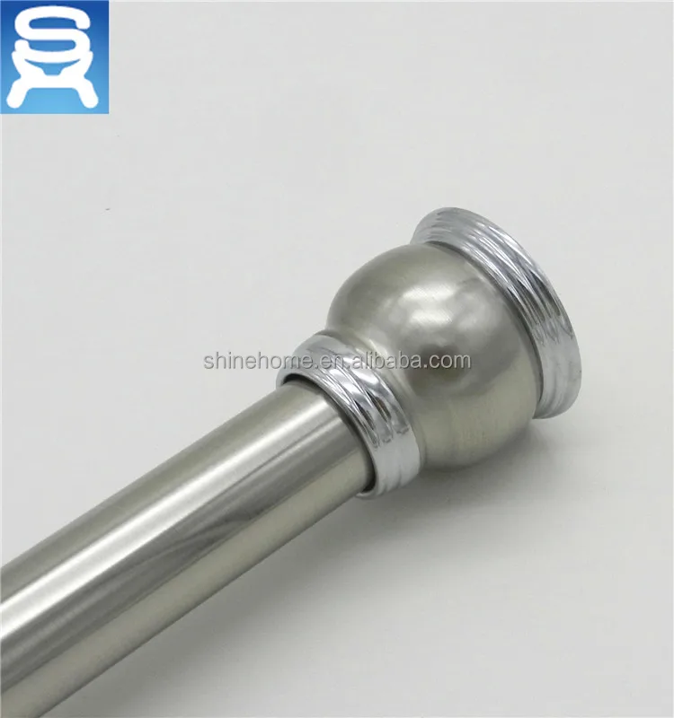 
Hot sale metal tension rod and bathroom shower decorated rod 