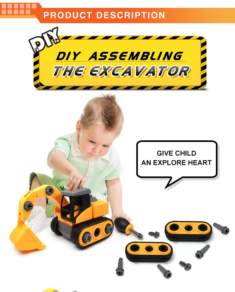 Diy Construction Truck Toy Kids Car DIY Assembly Car Toys