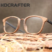 

HDCRAFTER 2017 Square Wooden Retro glasses frame women men eyeglasses