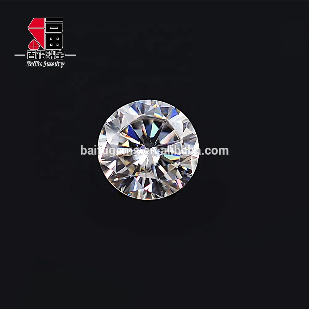 

High Quality Round Brilliant Cut Clearly White 7.5mm Color F Synthetic Loose Moissanite