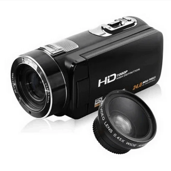 

HDV-Z8 1080P Full HD Digital Video Camera Camcorder 24MP 16x Digital Zoom with Wide-angle Lens Camcorder, Black