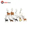 Custom zinc alloy metal hard enamel chinese zodiac animals jewelry pendant charm