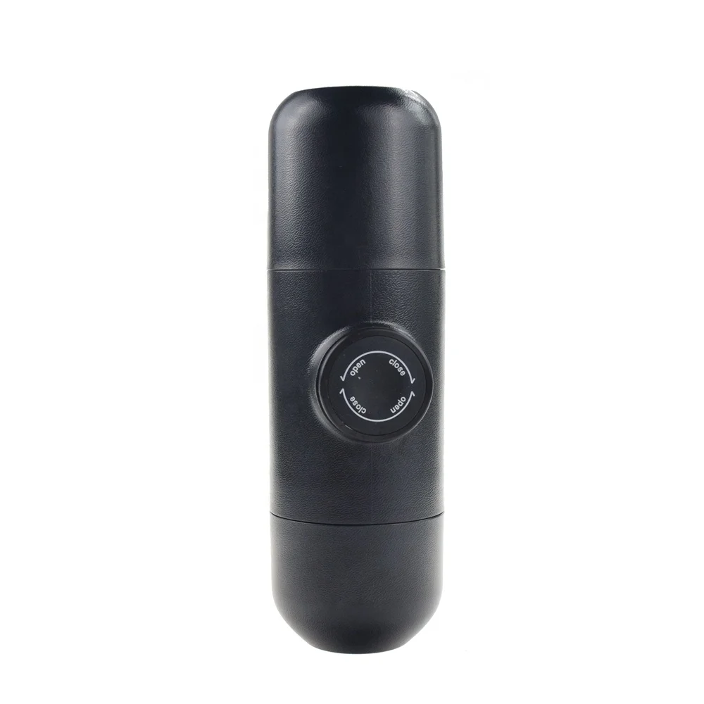 

Manual coffee pressure minipresso Capsules and powder Travel Coffee Maker coffee tools, Black