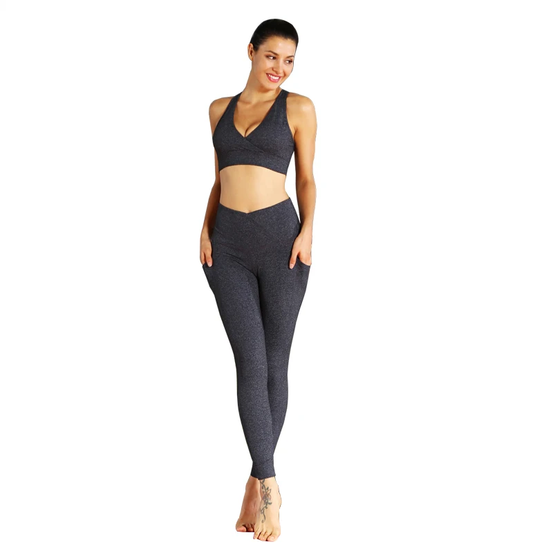 Missli Yoga Outfits for Women 2 Piece Set Workout Crop Tank Top and High Waist Athletic Seamless Skinny Leggings