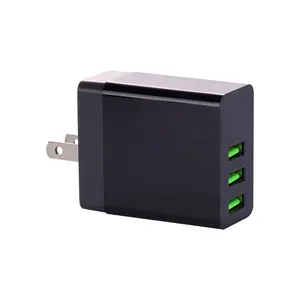 3 USB Charger LED digital display travel charger support wall charge 2.4A digital display current voltage universal charge