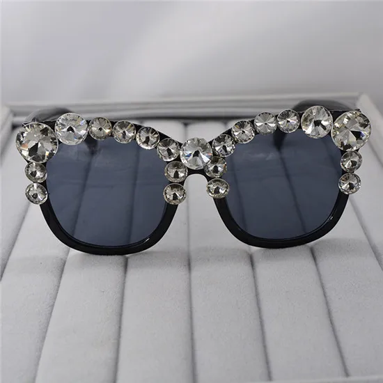 

Oversize Crystal Sunglasses Luxury Bling Rhinestone Vintage Square Women