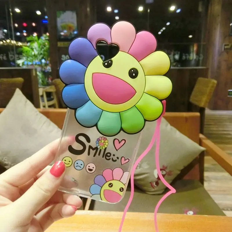 

For iphone 66s 6 plus 6s plus cute 3D Sunflower phone case High Quality Silicone TPU cases phone shell cover