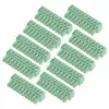 uxcell 10Pcs AC300V 10A 3.81mm Pitch 10P Flat Angle Needle Seat Plug-In PCB Terminal Block Connector green