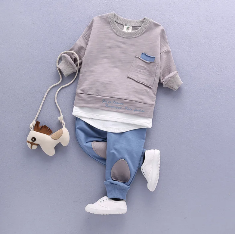 

0-3 T baby boy's clothing sets Spring autumn infant kids clothes t shirt pants 2 pieces outfit set