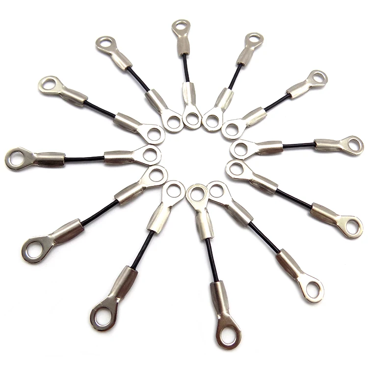 Custom Safety Nylon Coating Sling Wire Rope Crimp Marine Zip Eyelet End