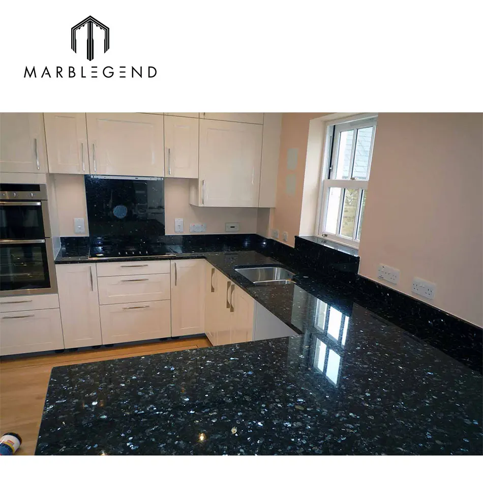 Natural Material Home Decoration Black Emerald Pearl Granite