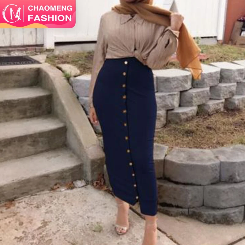 

6060# Ladies islamic clothing bodycon skirts muslim women maxi pencil skirt, Wine red/green/navy blue/khaki/black