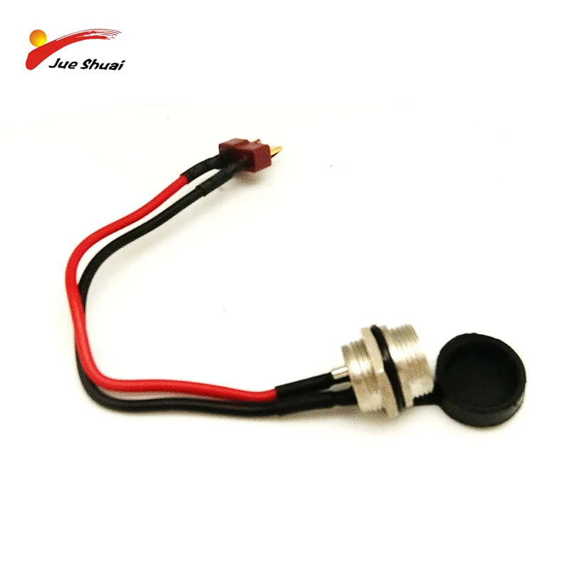

european standard T port electric bike battery connector lithium battery connector cable length 120mm M16 charging port