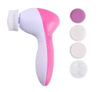 

2018 Amazon supplier facial skin care deep cleansing face machine 5-in-1 soft brush heads electric cleaning spin brush