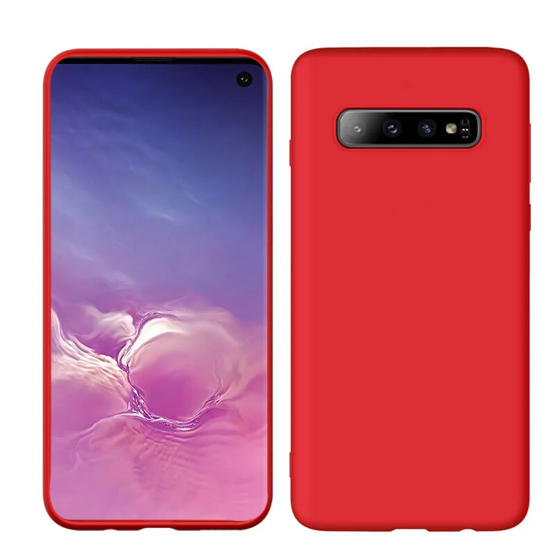 

For Samsung Galaxy S10 Cover, Shockproof Washable Silicone Phone Case For Galaxy S10 S10E S10PLUS, Black/red/purple/grey/customized