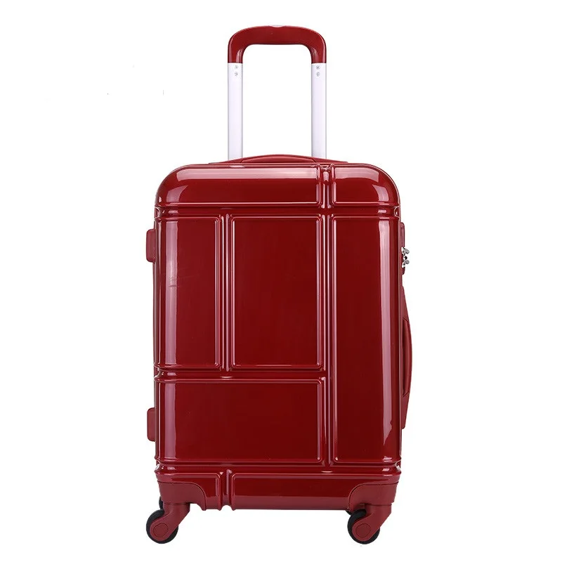 Vintage style 4 piece abs trolley suitcase luggage, hard case plastic suitcase