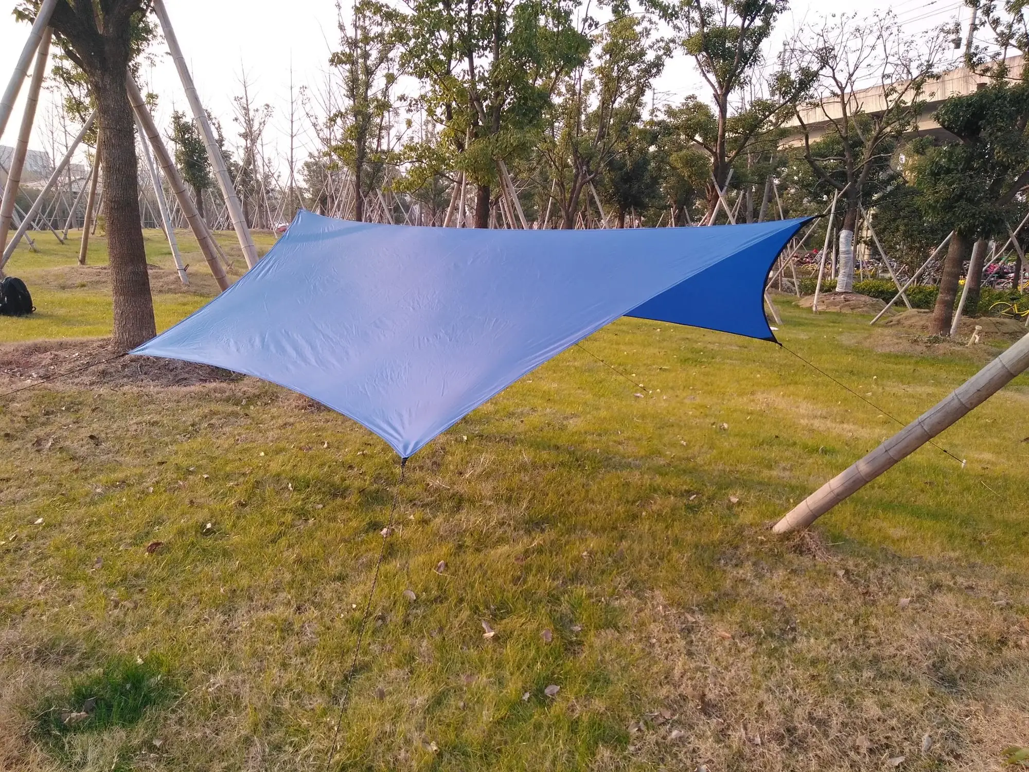 Multiple Function Tent Shelter Lightweight Waterproof Ripstop Rain Fly,Camping Hammock Cover