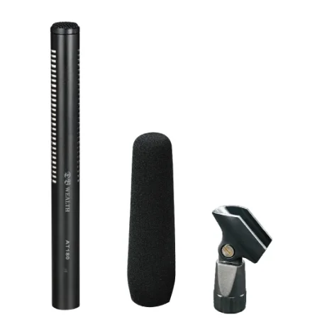 

AT180 outdoor interview camera wired microphone, Black