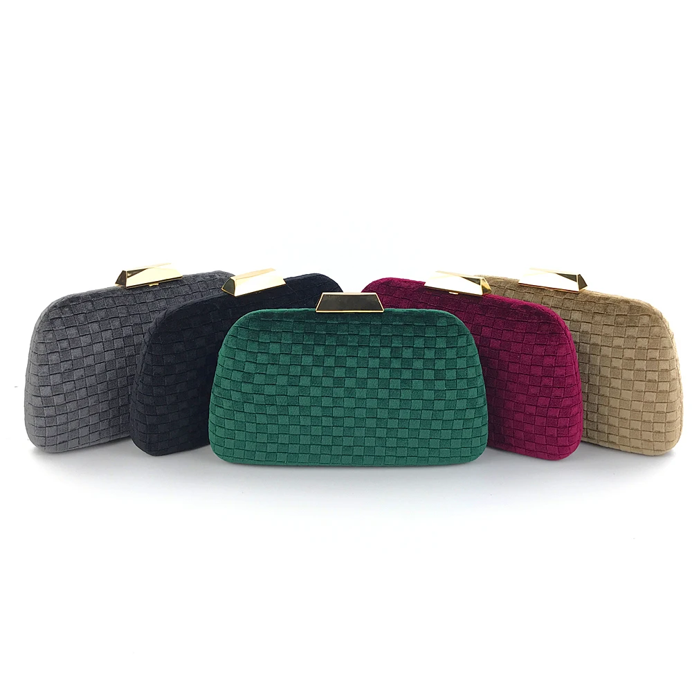 

New design 2018 wholesale china winter suede evening clutch bag OC3898, Black,gold,purple,green,grey