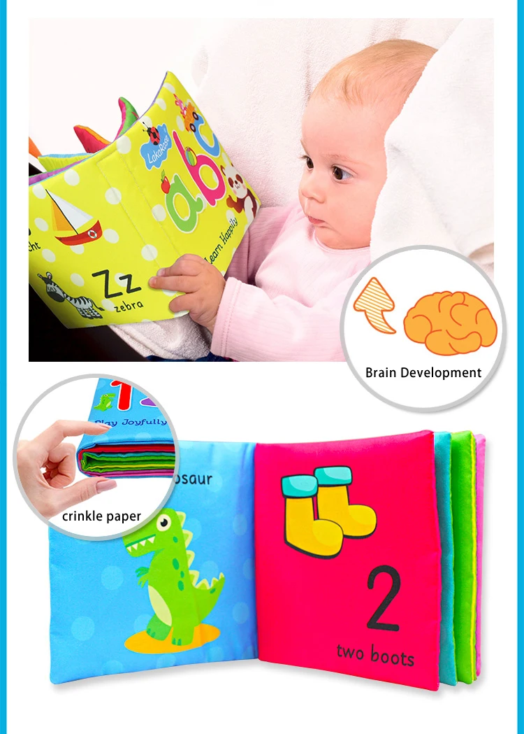 Alphabetic Numbers Color And Shapes Cloth Book For Babies Toy L013 ...