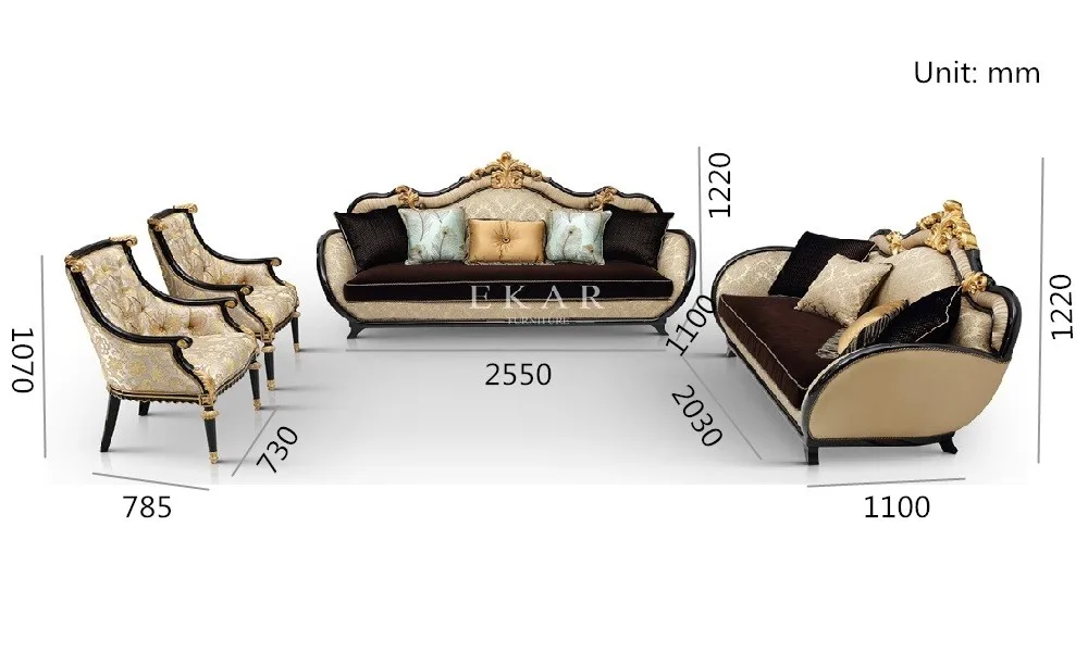 Arabic Royal Classic Fabric Sofa Set Living Room Gold Leaf Sofa Buy