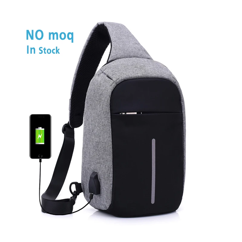 

Unisex waterproof USB charging port reflective bosom pack crossbody sling bag anti theft chest bag, Black, grey,blue ,red,brown any other
