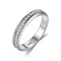 

CZCITY Wholesale Fine Jewelry S925 Silver Cubic Zirconia Engagement Wedding Ring for Women