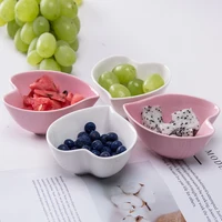 

Hot Product Cheap Porcelain Love Heart Shape Design pink Glaze Ceramic bowl white bowl small dish