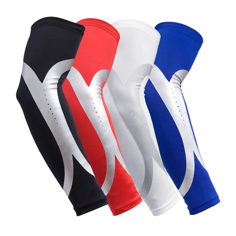 

Factory Direct Sale Lycra Gel Breathable Sport Elbow Compression Arm Sleeve For UV Skin Protector, Black;white;blue;red