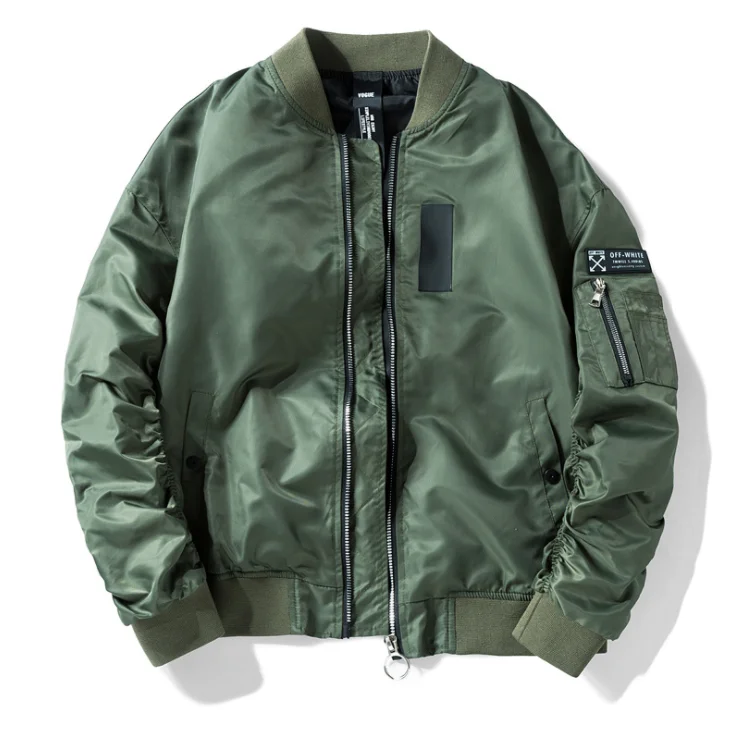 

wholesale MA1 pocket zipper mens jacket custom mens bomber jacket