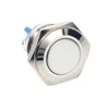 12V LED Button 16mm Flat Head Aluminum Oxidation Red Push ON/OFF Metal Switch
