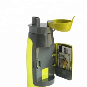 Image of Eco-friendly Outdoor Sport Drink Gym Key Wallet Water Bottle with Storage Compartments