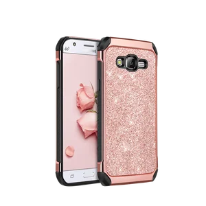 BENTOBEN Shockproof Luxury Glitter Bling Slim 2 in 1 best sellers mobile phones case for Samsung Galaxy J7