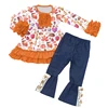 /product-detail/baby-girl-clothing-for-halloween-pumpkin-cartoon-print-ruffle-sleeve-blue-pants-button-back-to-school-outfit-62206440533.html