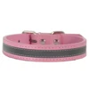 Safety reflective ribbon decoration Pu medium and small dog collar