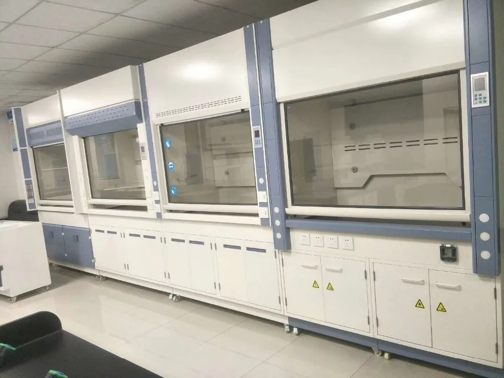 Vav Control Laboratory Canopy Hood Lab Fume Hood Chamber With One Seat